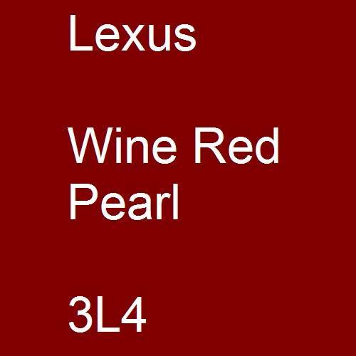 Lexus, Wine Red Pearl, 3L4.